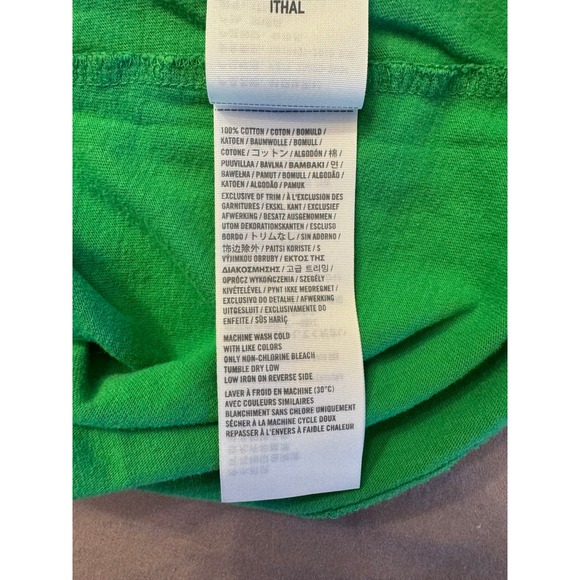 Abercrombie Fitch Babydoll Y2k T shirt Green Size M Preppy Holiday Layers 90's - Picture 7 of 8